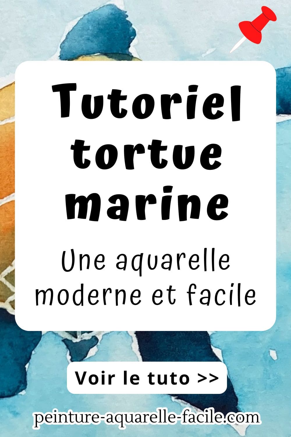 Peinture Par Numéros Tortue Aquarelle 30x30cm - Kit Complet Acrylique Pour Adultes